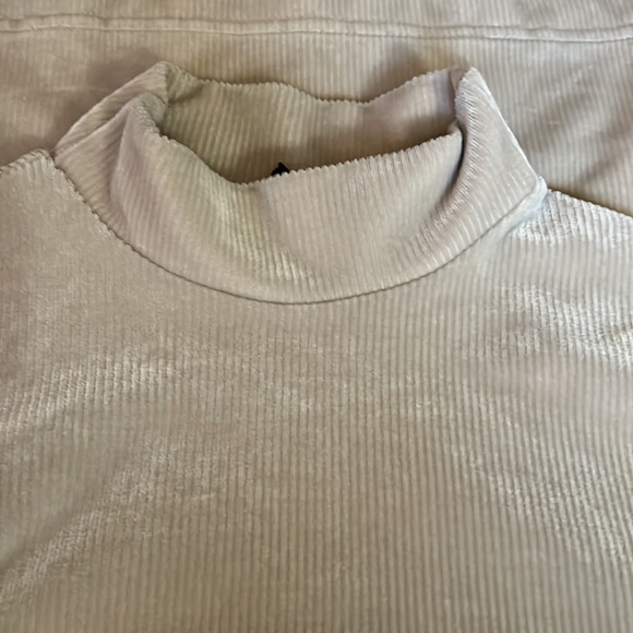 VTG Y2K Lee Riveted Stretchy Ribbed Velour Mock - Picture 2 of 9
